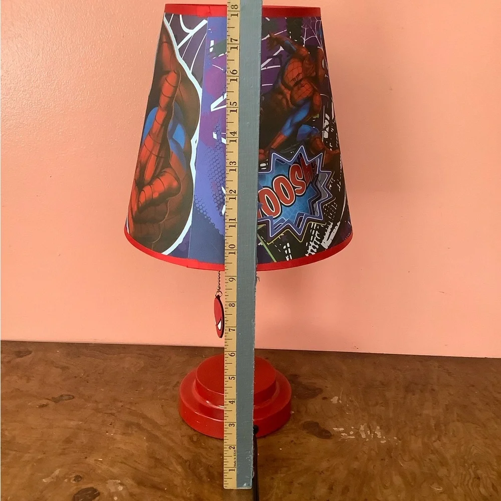 Spider-Man Lamp with 3 Dimensional Dual Layer Shade Cover -Marvel Table Lamp
